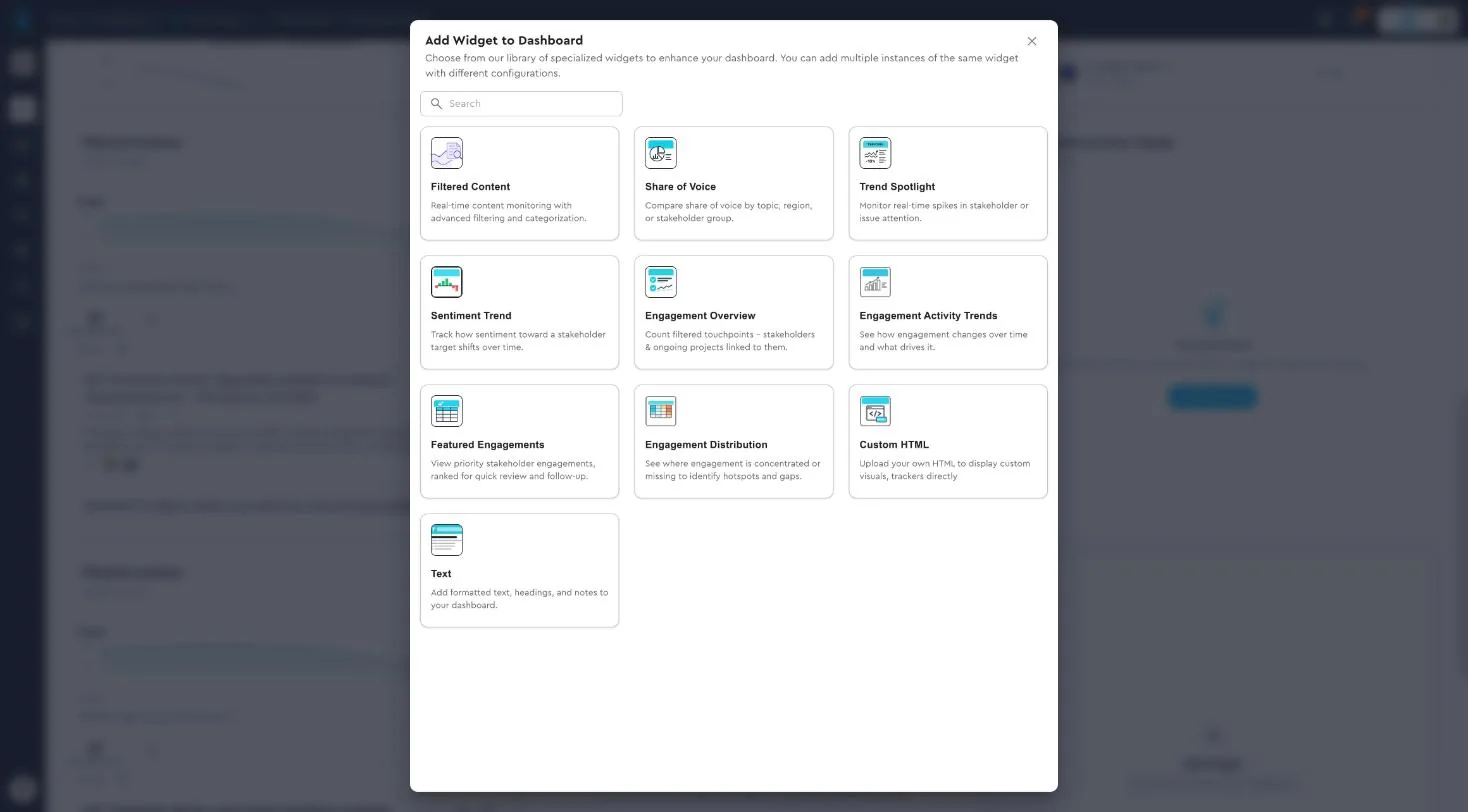 Widget library